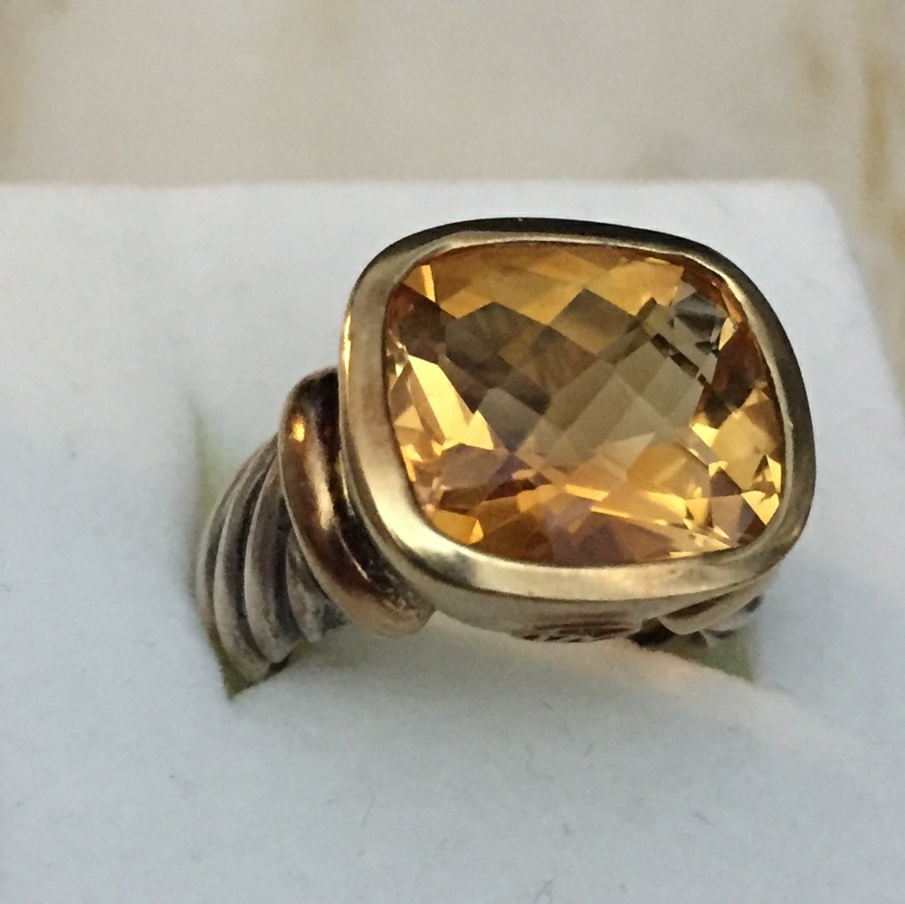 DAVID YURMAN CITRINE 14KT. & STERLING RING